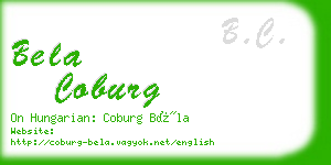 bela coburg business card